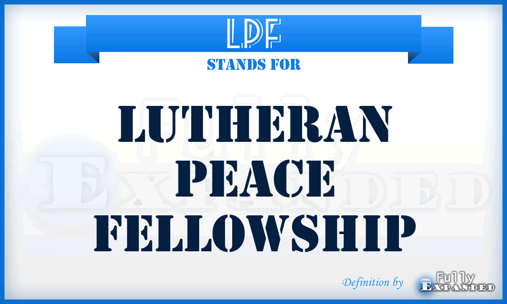 LPF - Lutheran Peace Fellowship