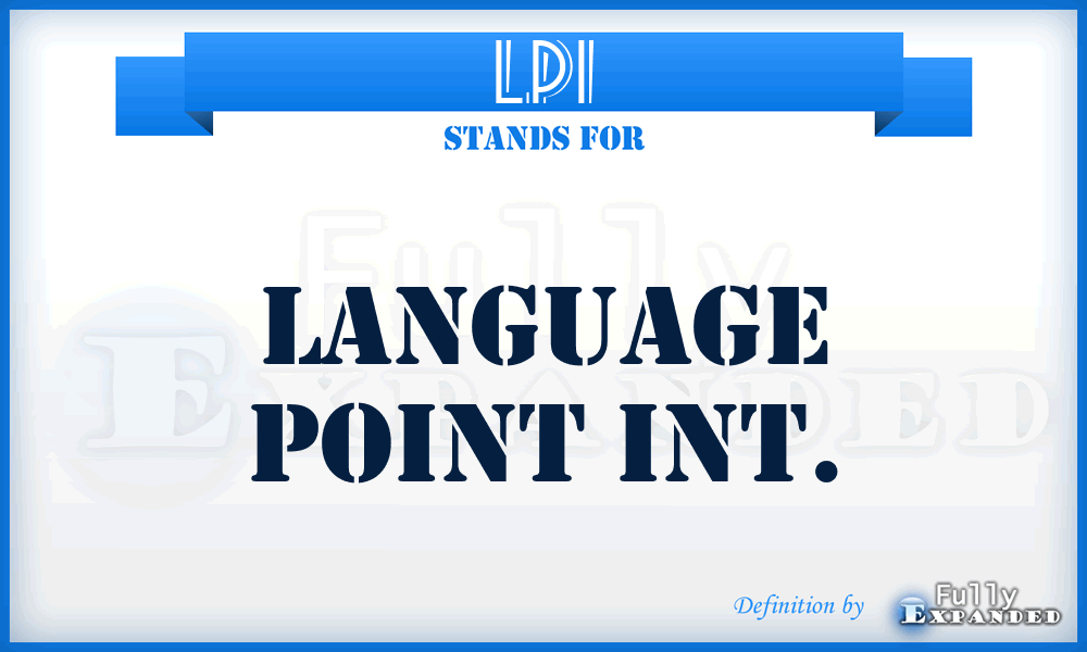 LPI - Language Point Int.
