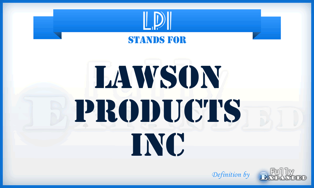 LPI - Lawson Products Inc