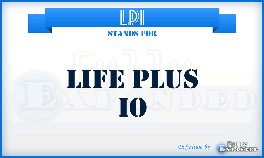 LPI - Life Plus Io