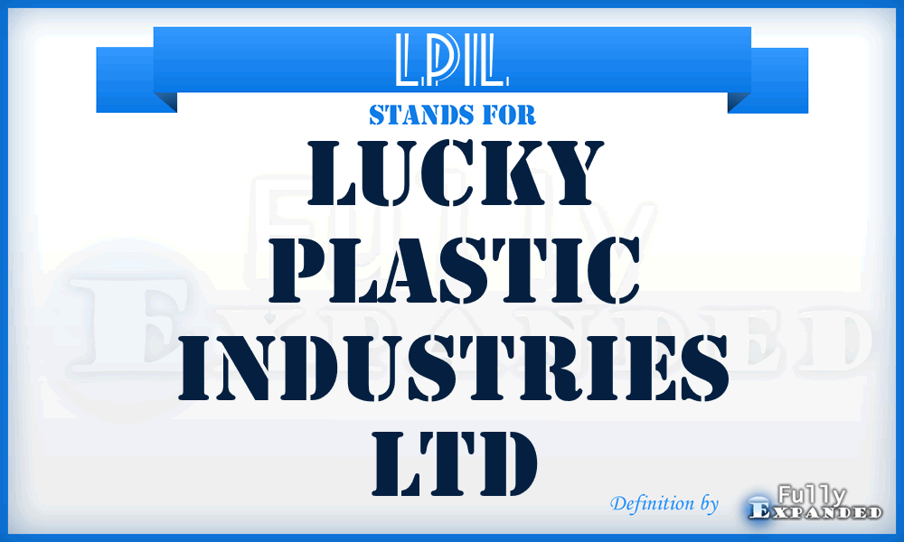 LPIL - Lucky Plastic Industries Ltd