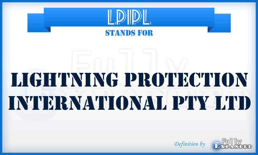 LPIPL - Lightning Protection International Pty Ltd