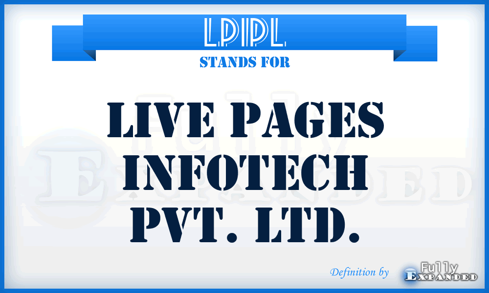 LPIPL - Live Pages Infotech Pvt. Ltd.