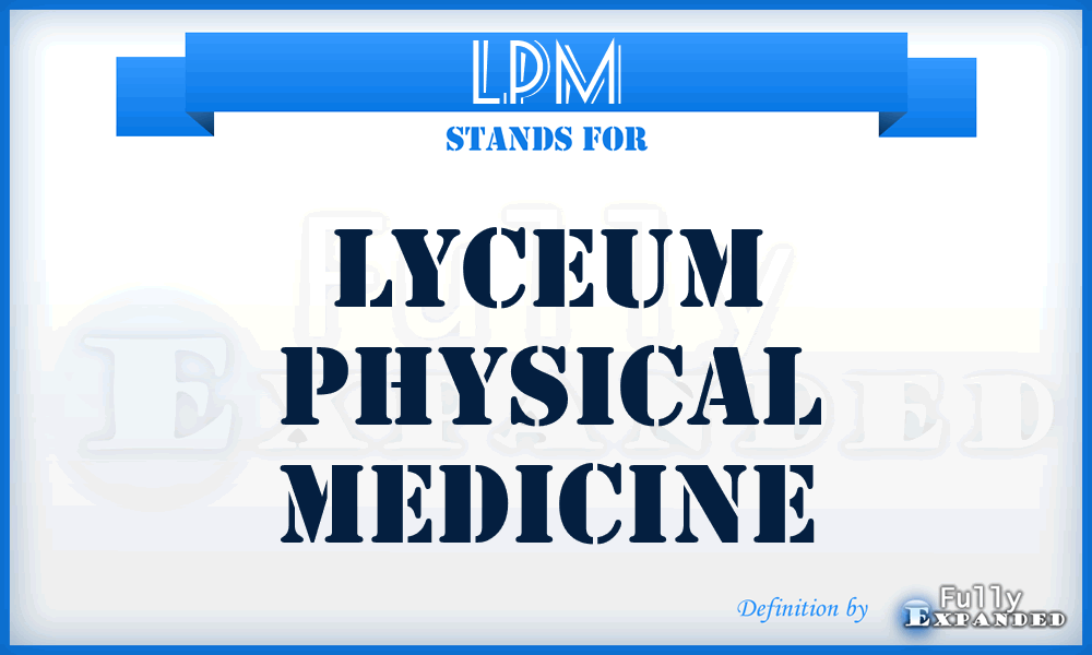 LPM - Lyceum Physical Medicine