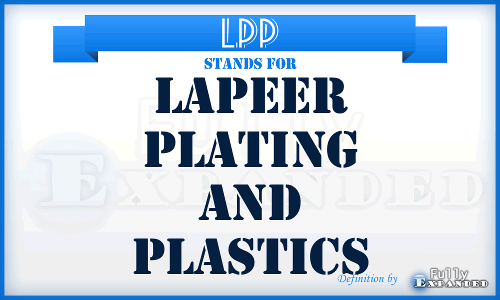 LPP - Lapeer Plating and Plastics