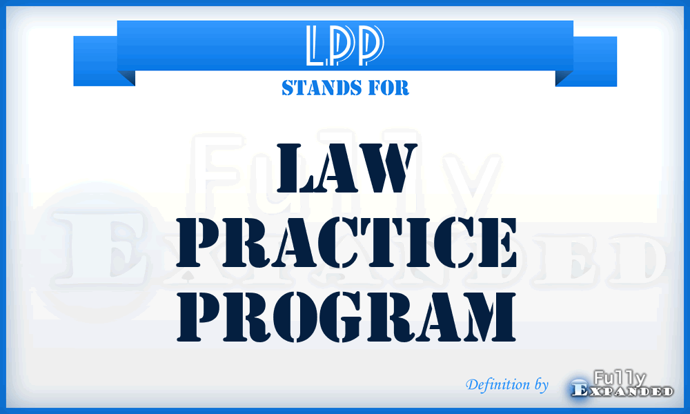 LPP - Law Practice Program