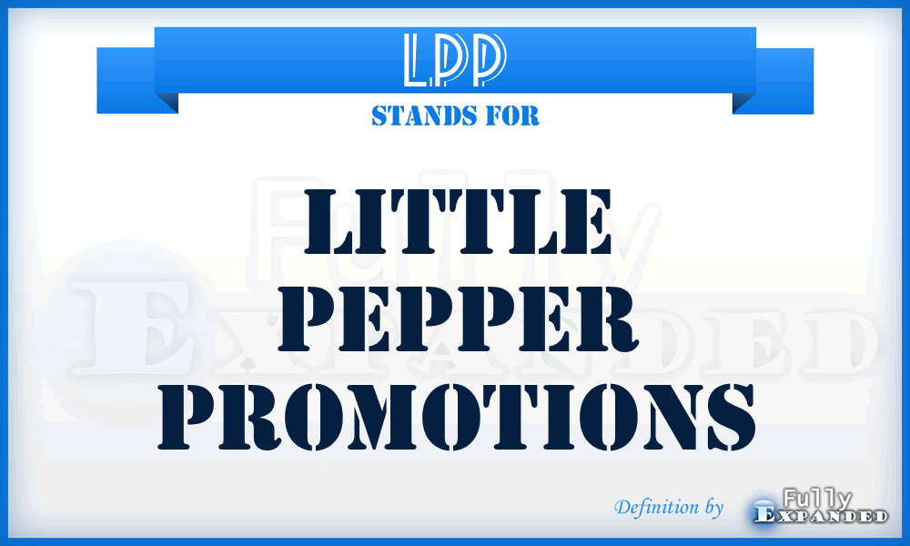 LPP - Little Pepper Promotions
