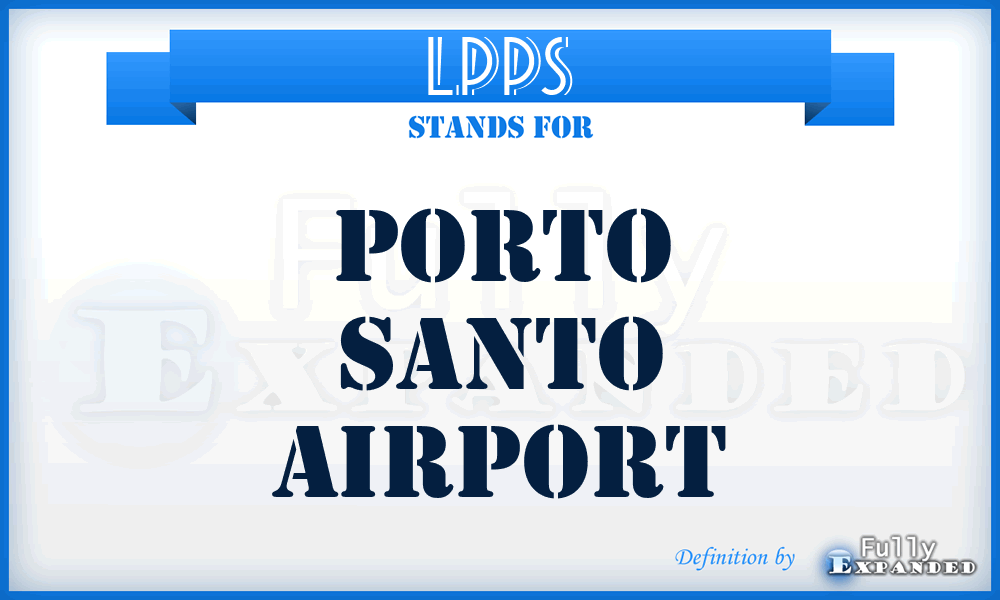 LPPS - Porto Santo airport