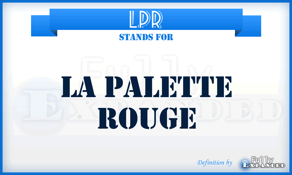 LPR - La Palette Rouge