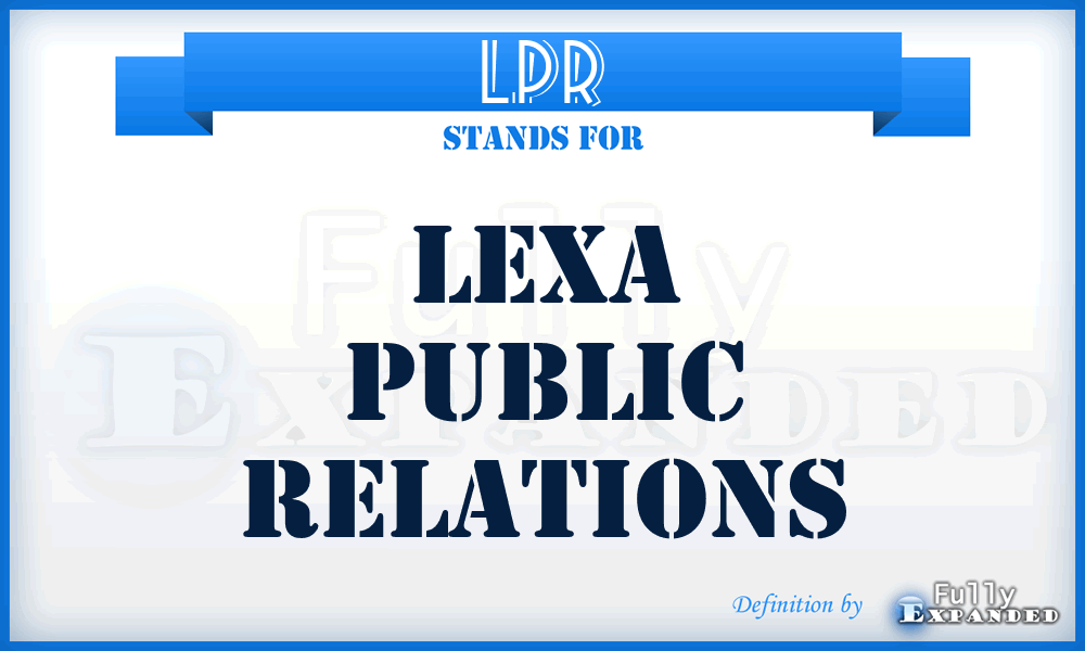 LPR - Lexa Public Relations