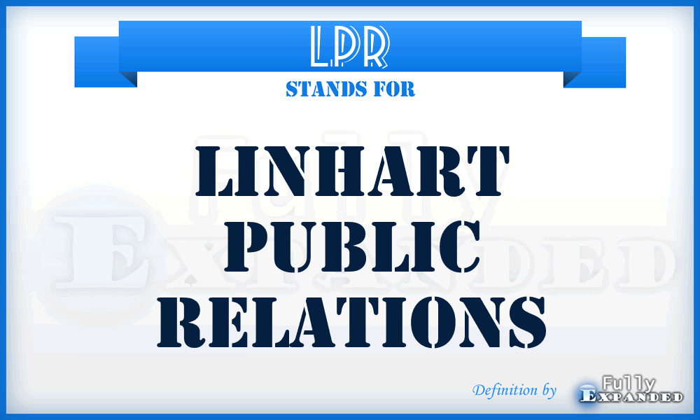 LPR - Linhart Public Relations