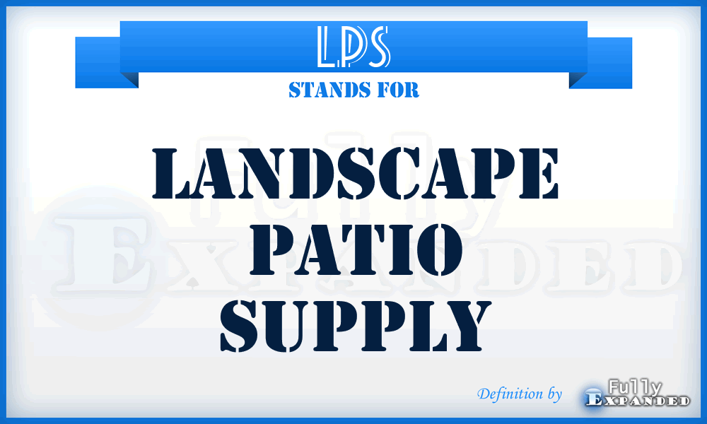 LPS - Landscape Patio Supply