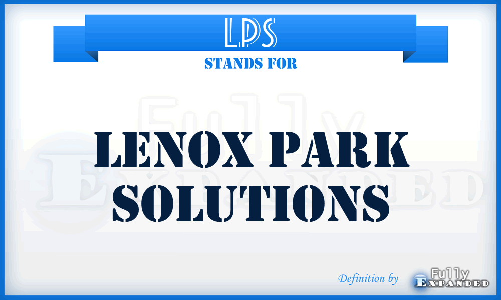 LPS - Lenox Park Solutions
