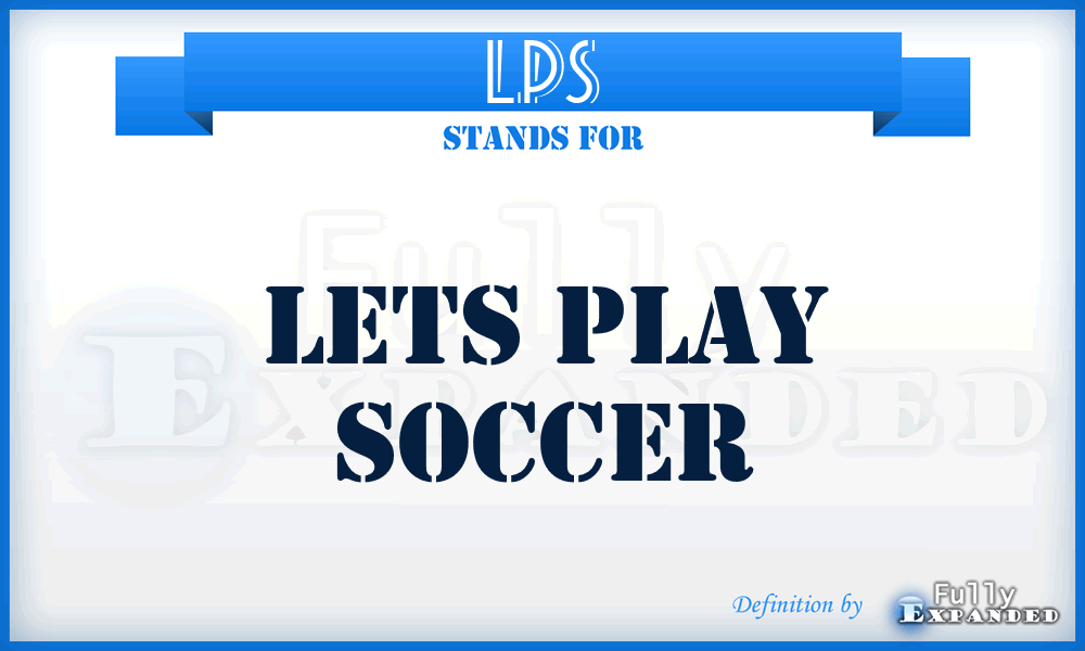 LPS - Lets Play Soccer