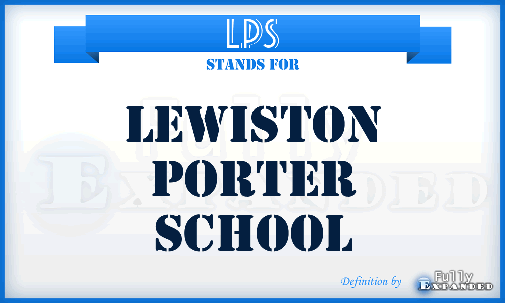 LPS - Lewiston Porter School