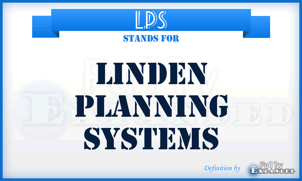 LPS - Linden Planning Systems
