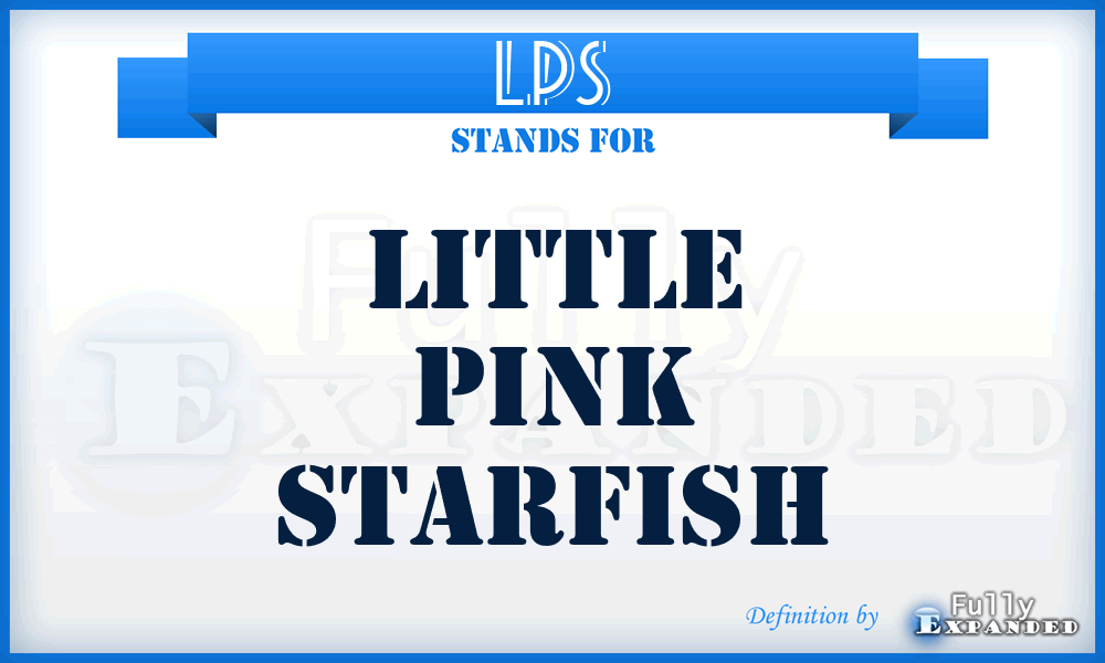 LPS - Little Pink Starfish