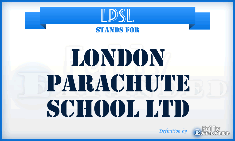 LPSL - London Parachute School Ltd