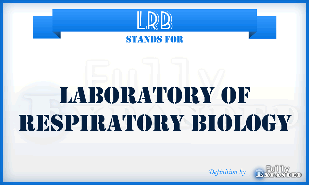 LRB - Laboratory of Respiratory Biology