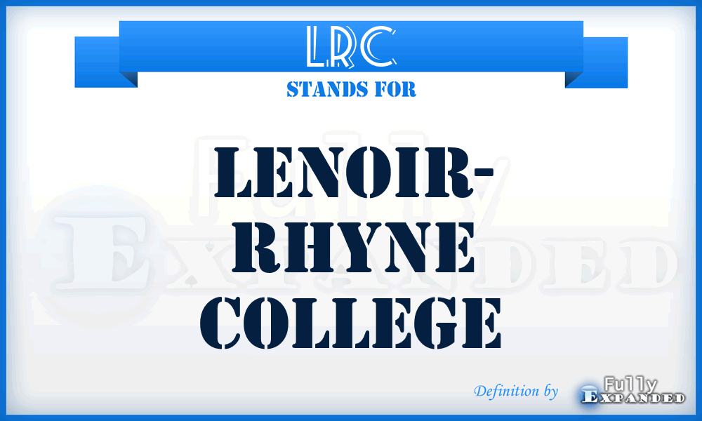 LRC - Lenoir- Rhyne College