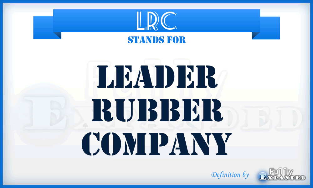 LRC - Leader Rubber Company