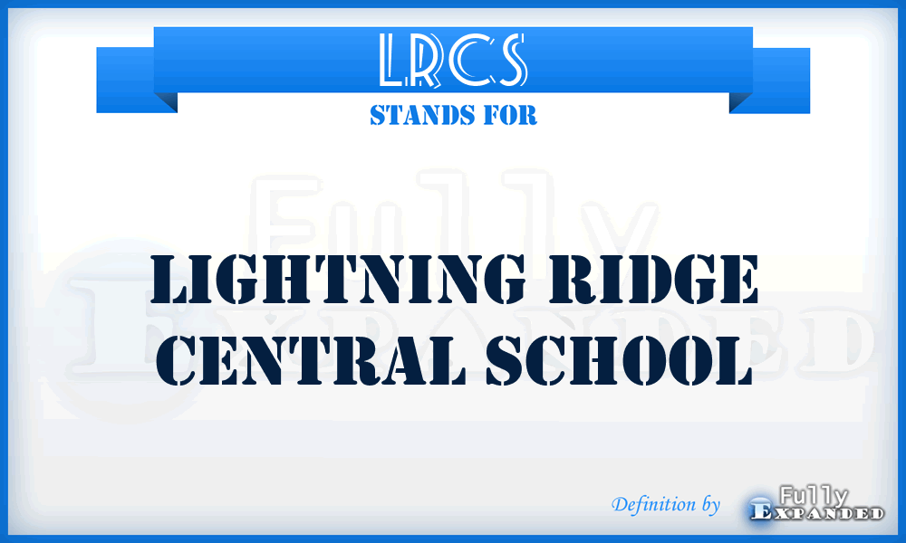 LRCS - Lightning Ridge Central School