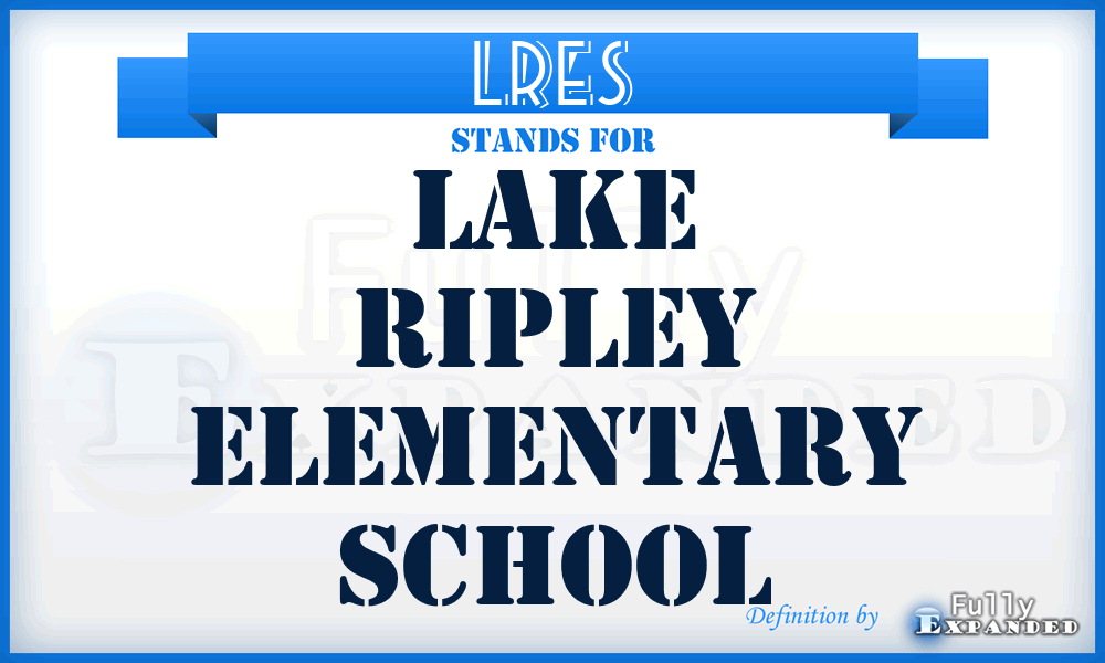 LRES - Lake Ripley Elementary School
