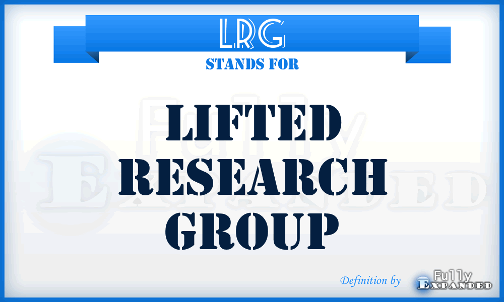 LRG - Lifted Research Group