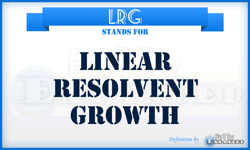 LRG - linear resolvent growth