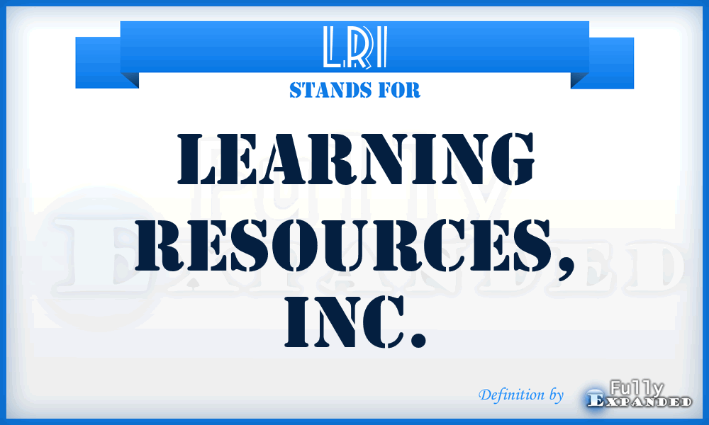 LRI - Learning Resources, Inc.