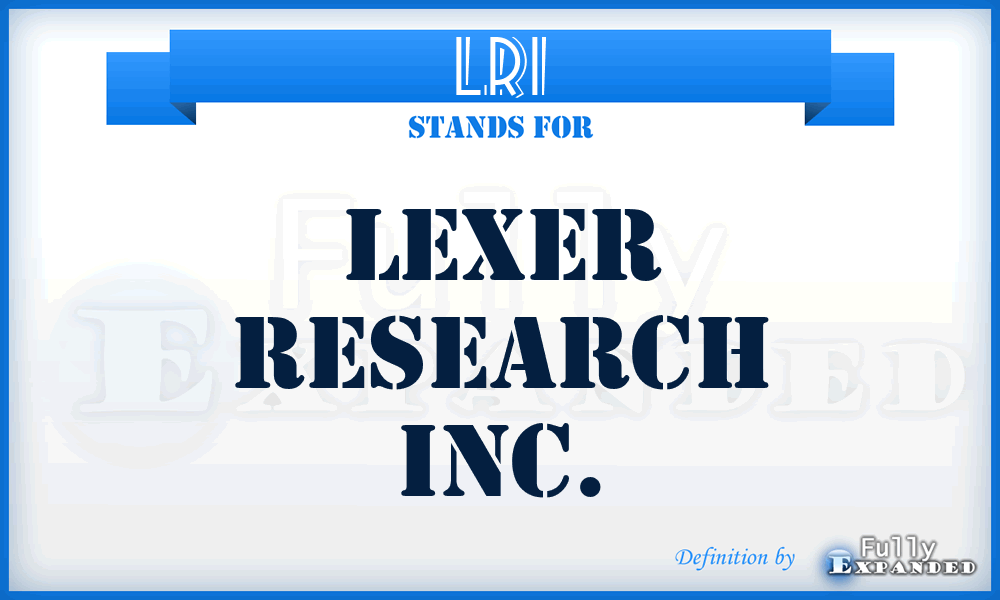 LRI - Lexer Research Inc.