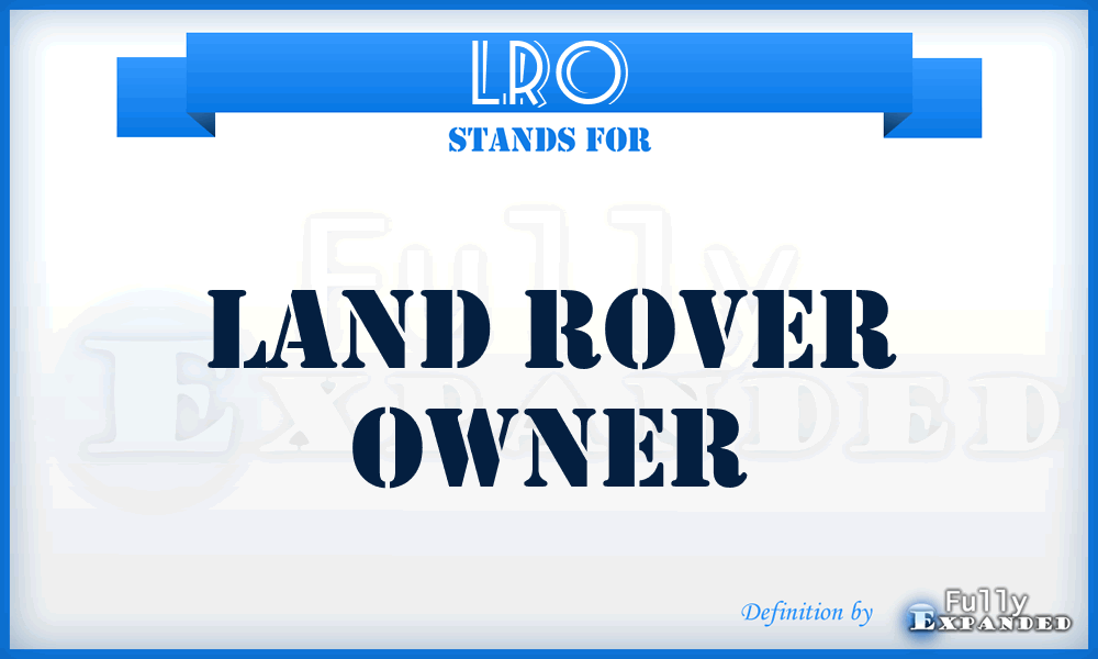LRO - Land Rover Owner