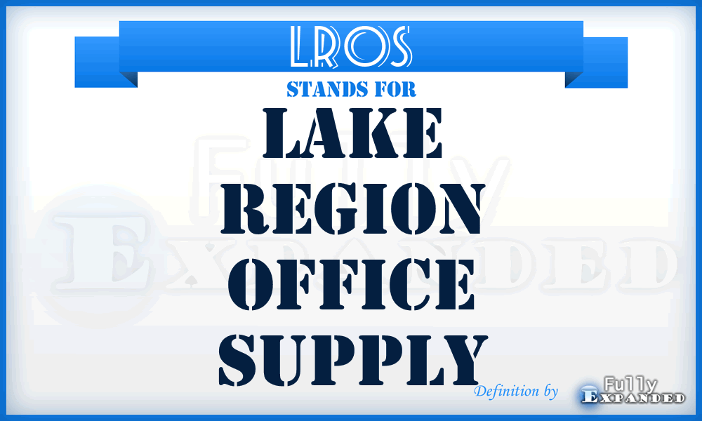 LROS - Lake Region Office Supply