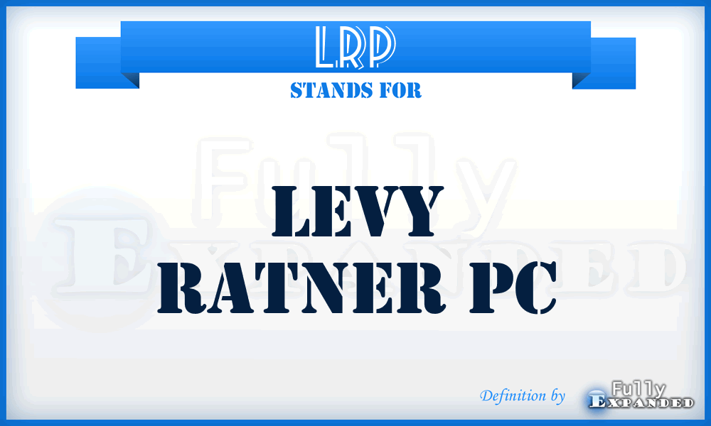 LRP - Levy Ratner Pc