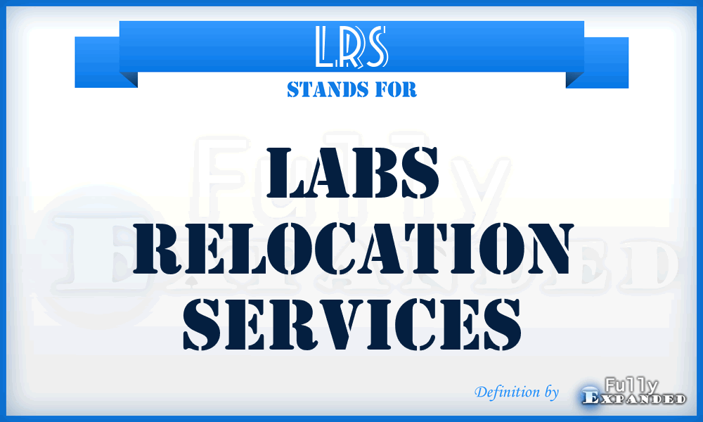 LRS - Labs Relocation Services