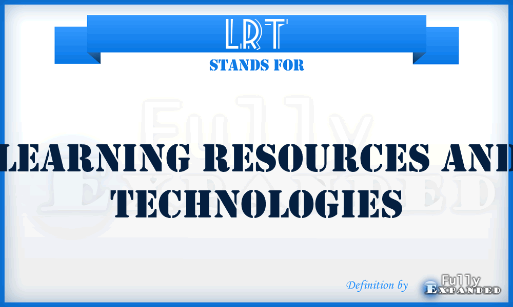 LRT - Learning Resources and Technologies
