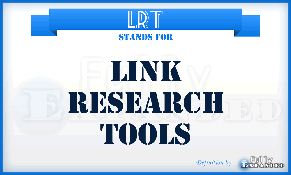 LRT - Link Research Tools