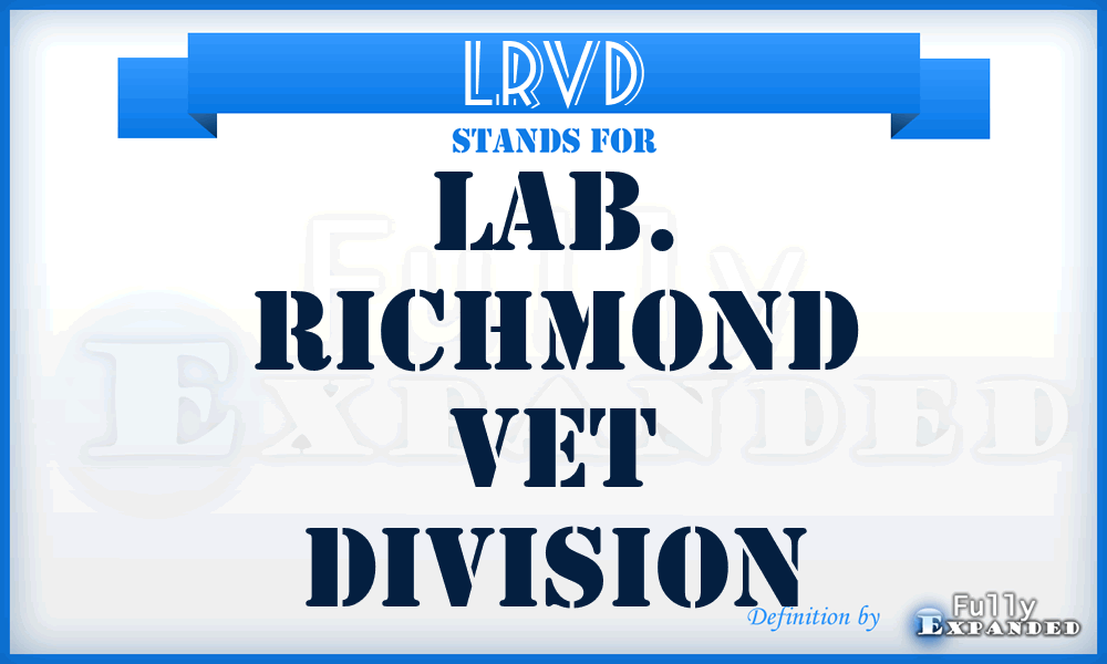 LRVD - Lab. Richmond Vet Division