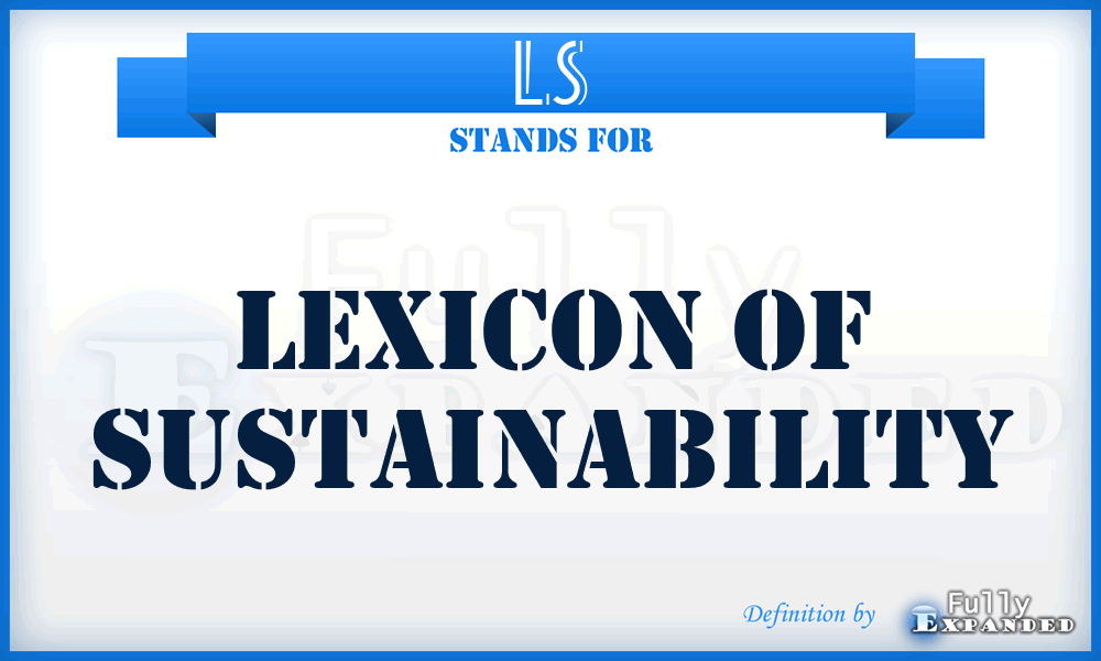 LS - Lexicon of Sustainability