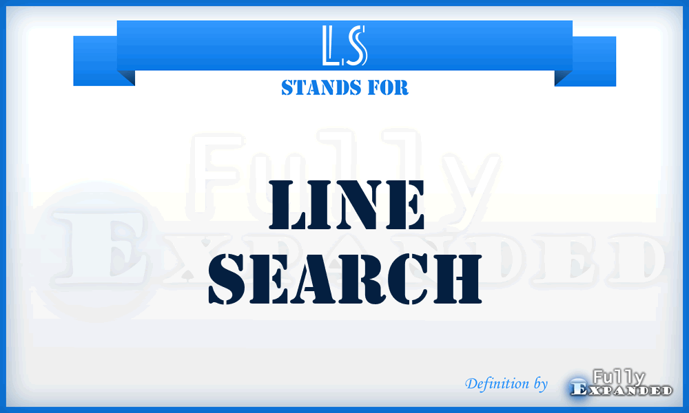 LS - Line Search