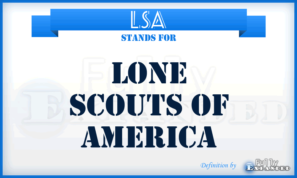 LSA - Lone Scouts of America