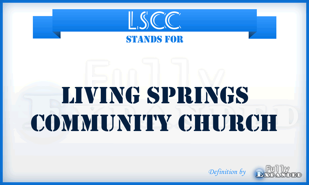 LSCC - Living Springs Community Church