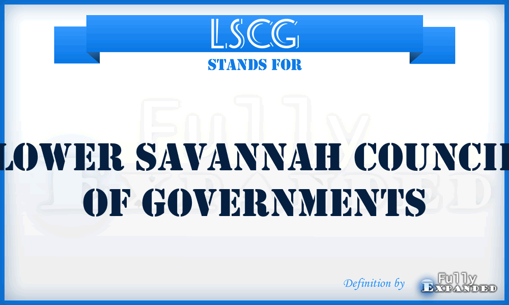 LSCG - Lower Savannah Council of Governments