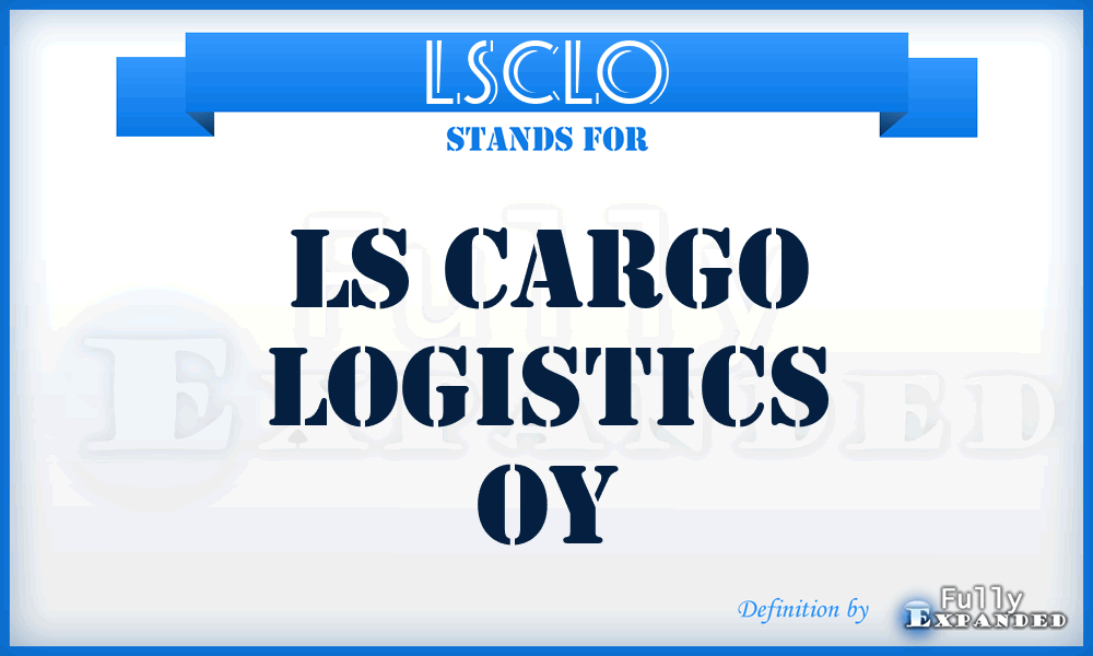 LSCLO - LS Cargo Logistics Oy