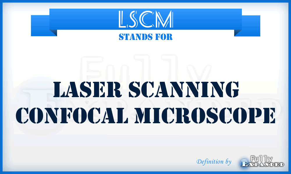 LSCM - Laser Scanning Confocal Microscope