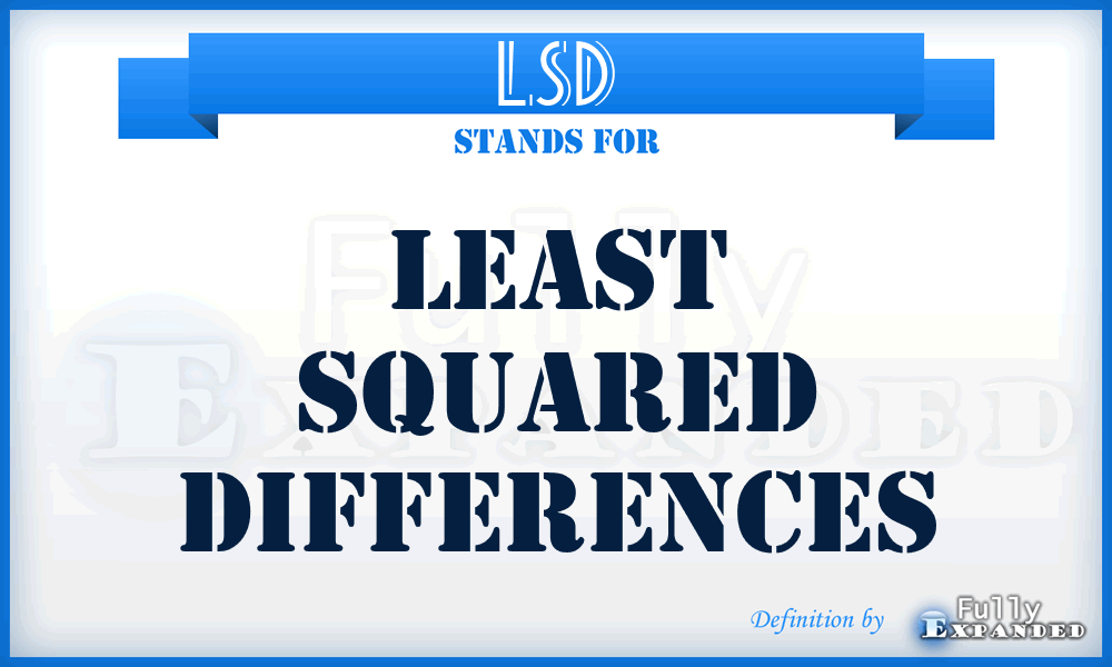 LSD - Least Squared Differences