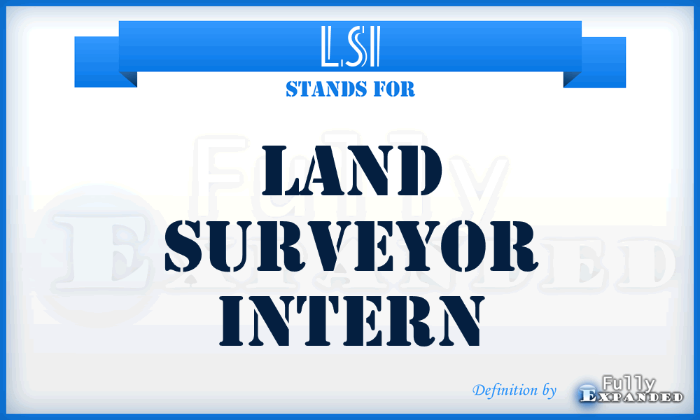 LSI - Land Surveyor Intern