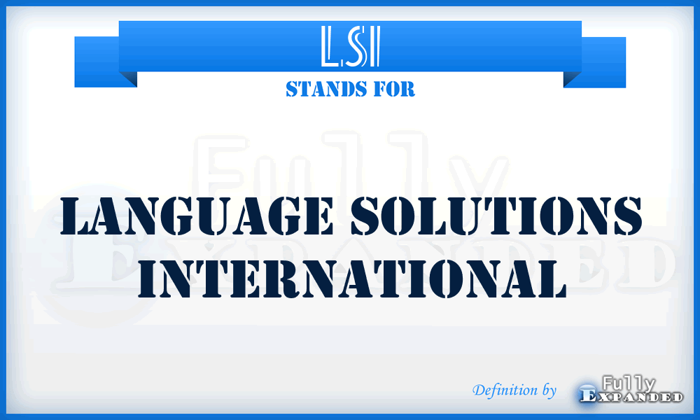 LSI - Language Solutions International