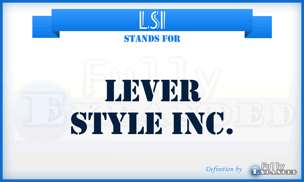 LSI - Lever Style Inc.