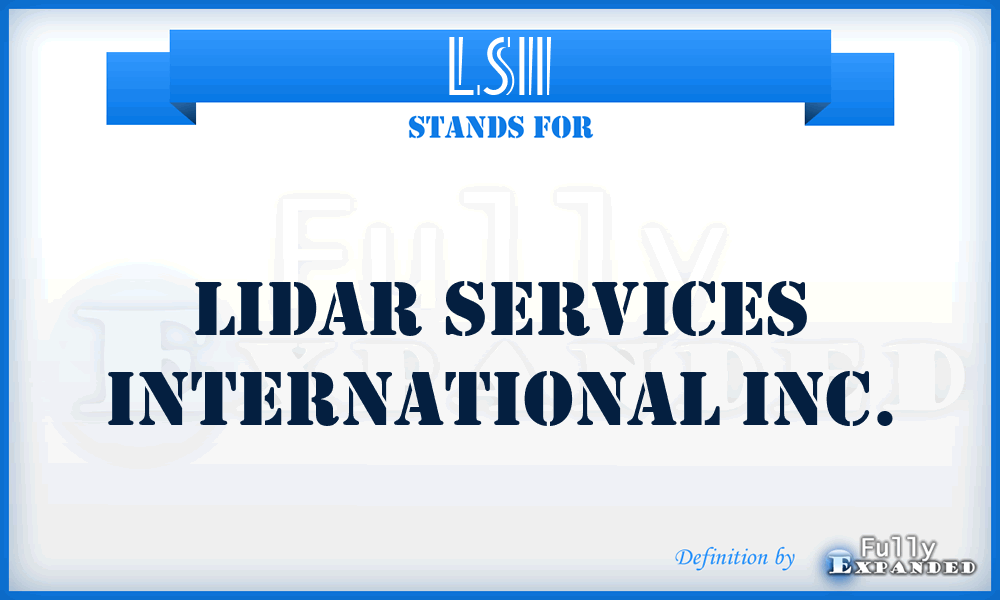 LSII - Lidar Services International Inc.